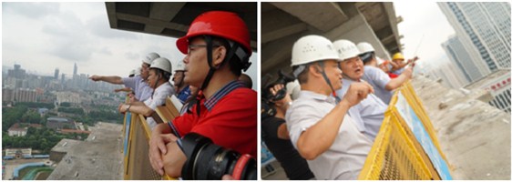 萬勇市長調研漢江大道商務區段工程現場