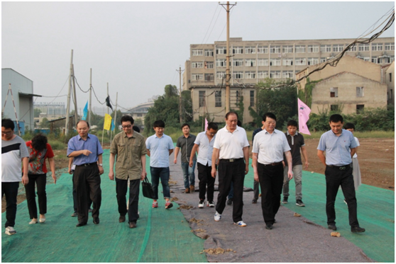 天津市人大城環委調研原武漢染料廠污染土壤治理項目